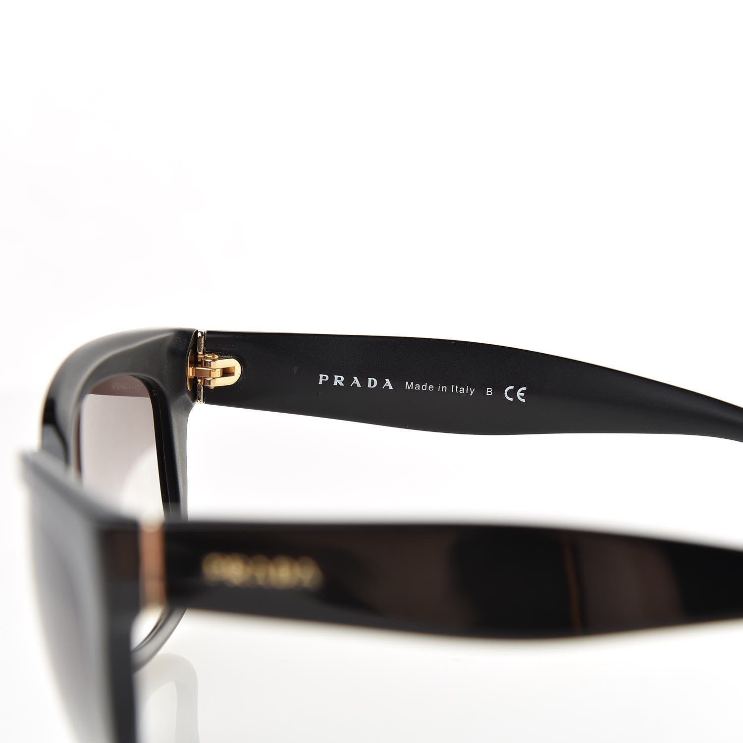 Prada Square Sunglasses SPR 07P Black 6 of 9