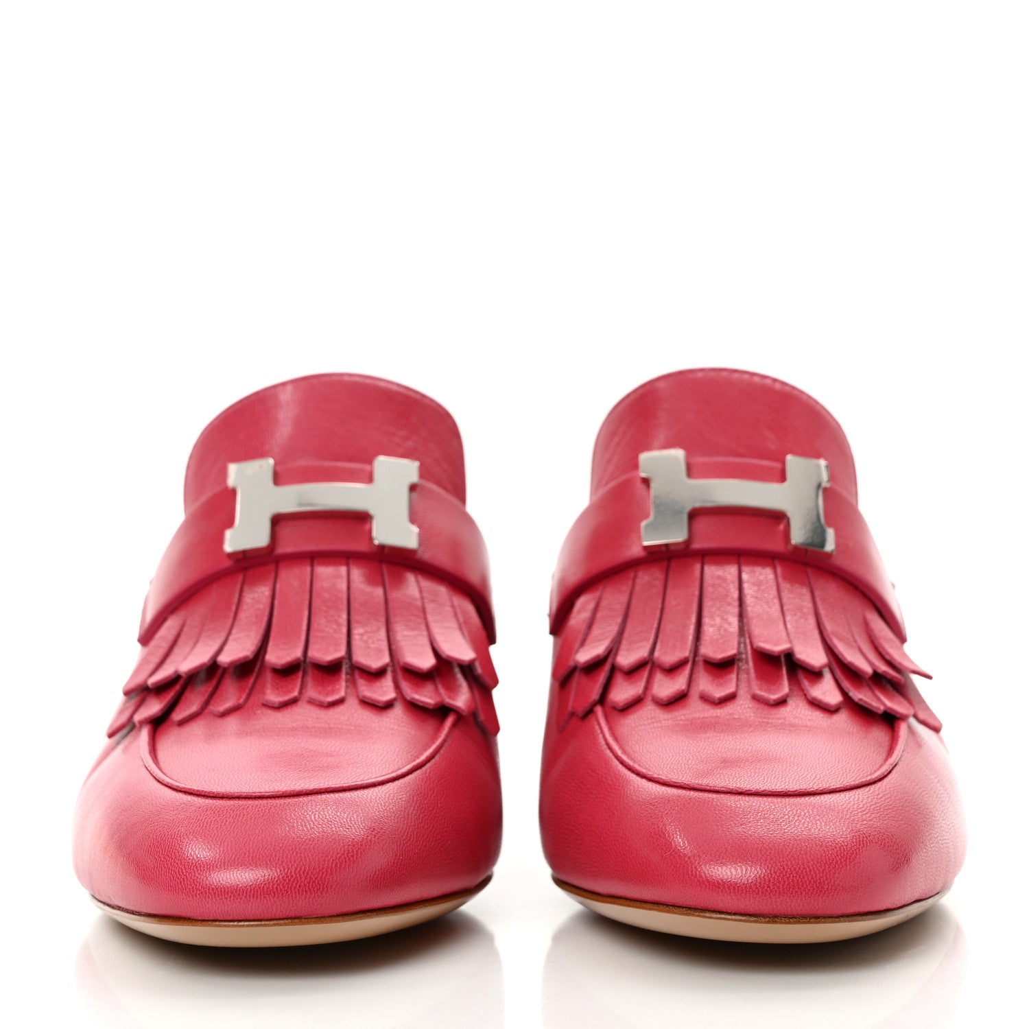 Hermes Goatskin Tuileries Mules 38 Rouge Azalee 2 of 9