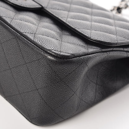 Chanel Caviar Quilted Jumbo Double Flap Black 12 of 15
