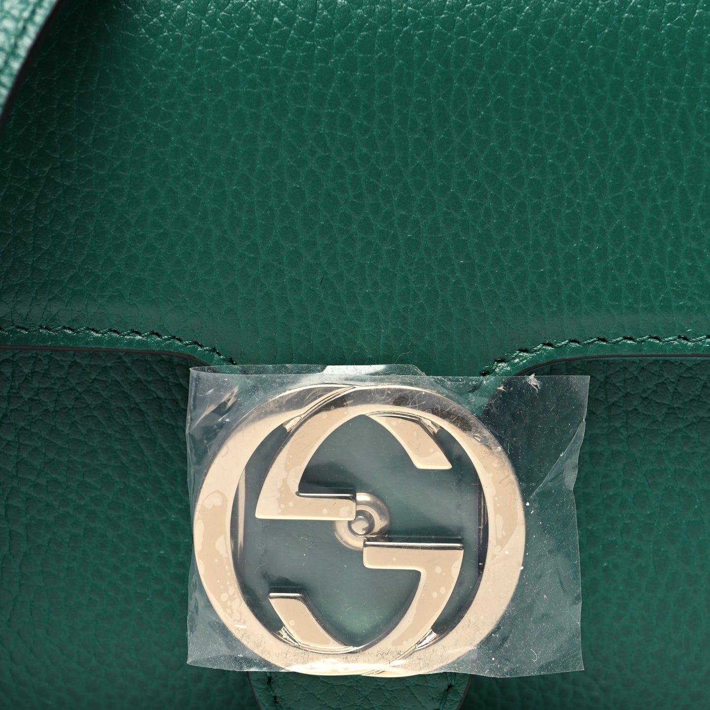 Dollar Calfskin Interlocking G Crossbody Bag Emerald