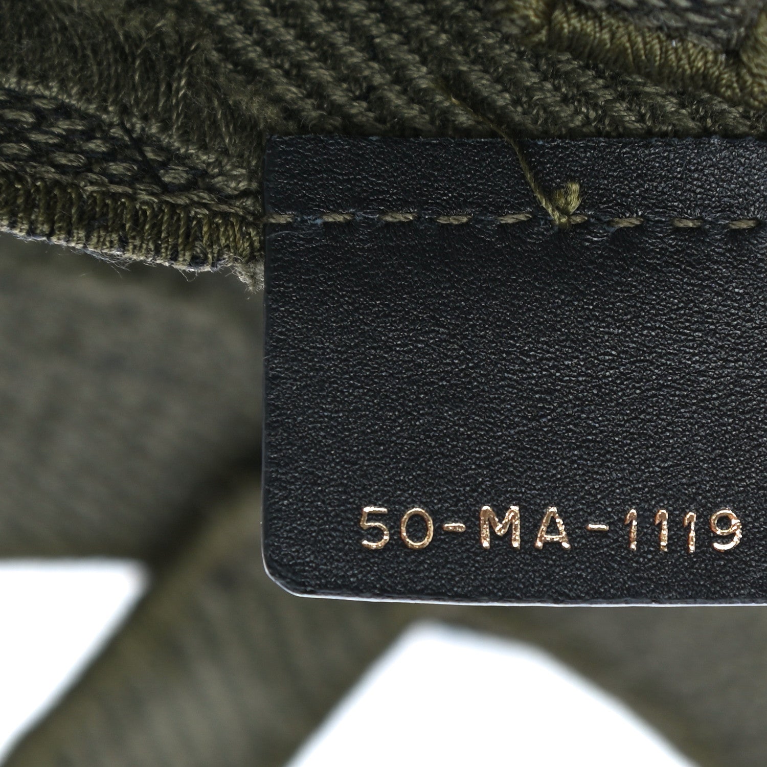Christian Dior Canvas Embroidered Camouflage Saddle Belt Bag Green 7 of 11