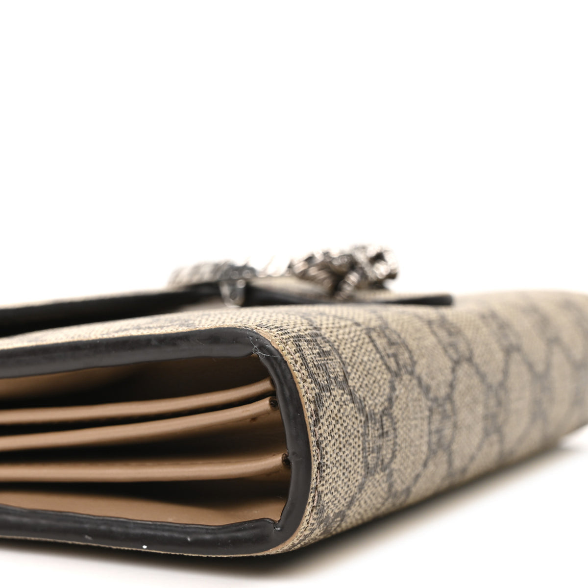GG Supreme Monogram Mini Dionysus Chain Wallet Beige Taupe