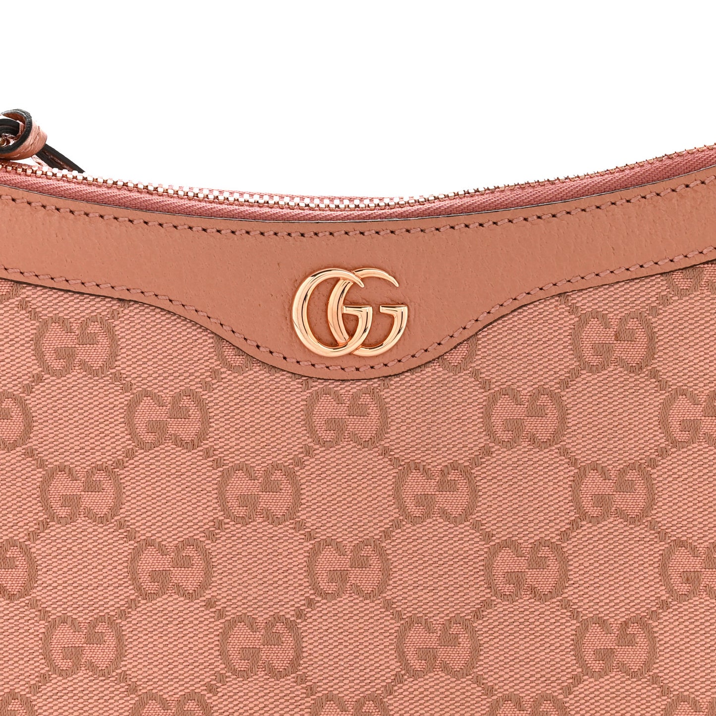 Monogram Textured Dollar Calfskin Small Ophidia Hobo Cloche Rose Pink