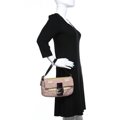 Fendi Beaded Baguette Pink Multicolor 2 of 12