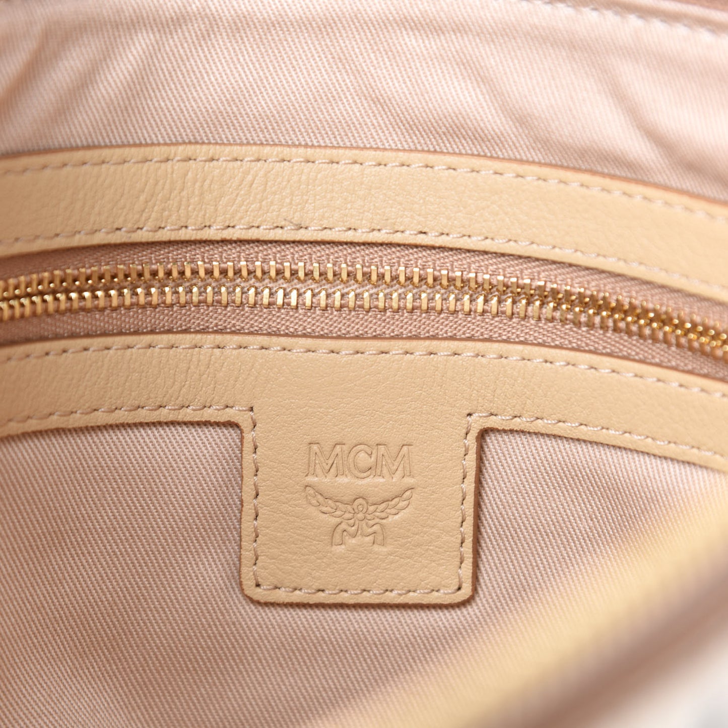 Metallic Visetos Medium Crossbody Pouch Berline Gold