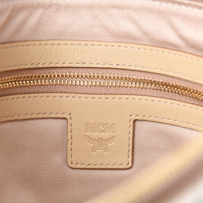 MCM Metallic Visetos Medium Crossbody Pouch Berline Gold 8 of 11