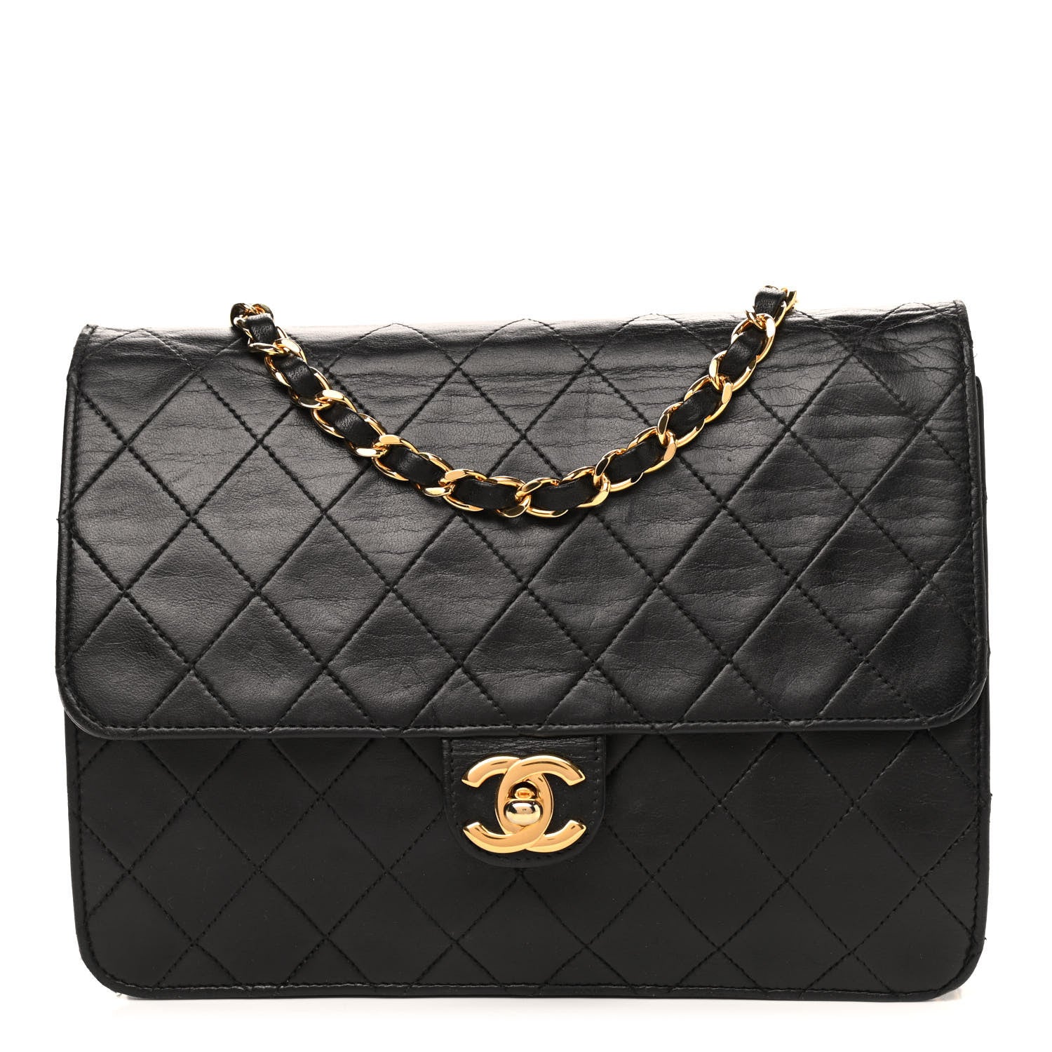 Chanel Lambskin Quilted Single Flap Black 1 of 11