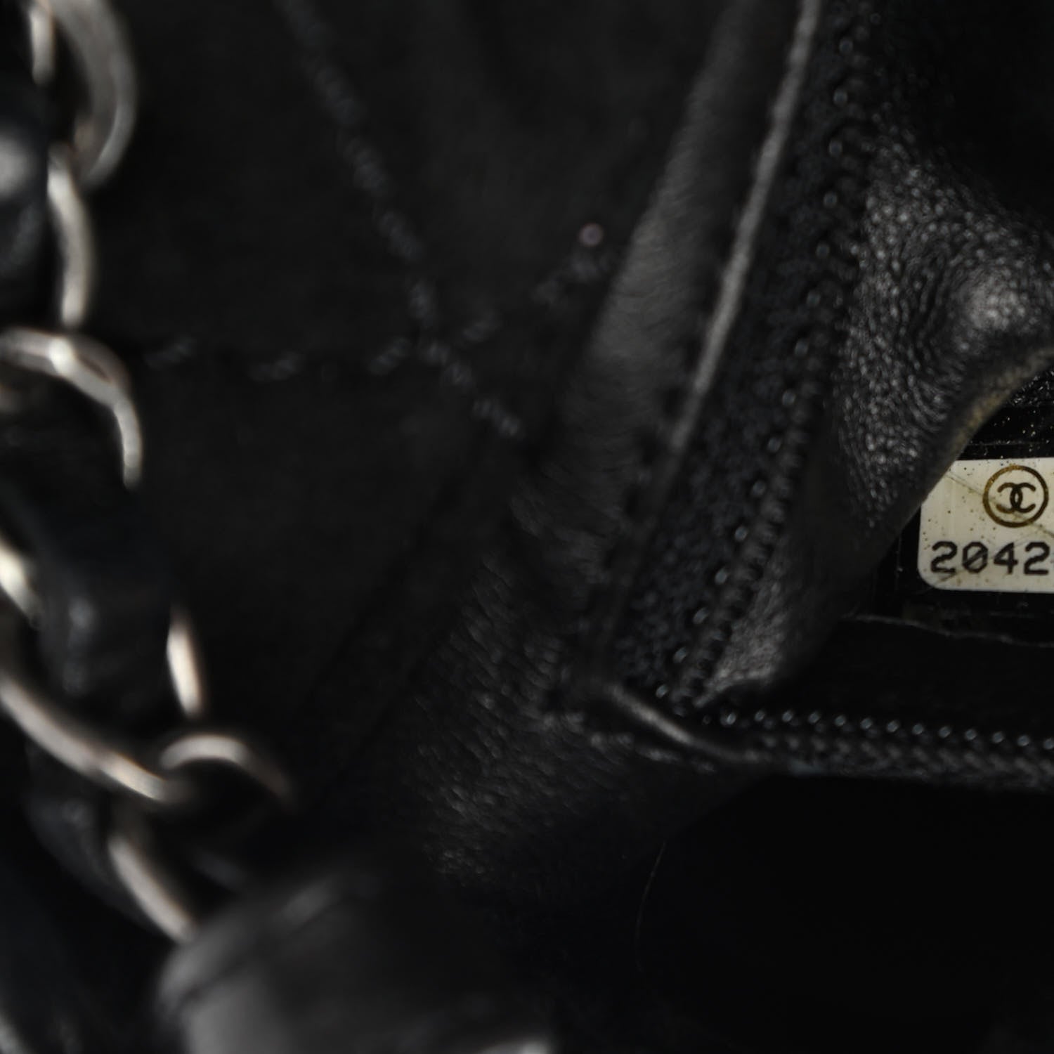 Chanel Shearling Lambskin Pearl Flap Black 6 of 13