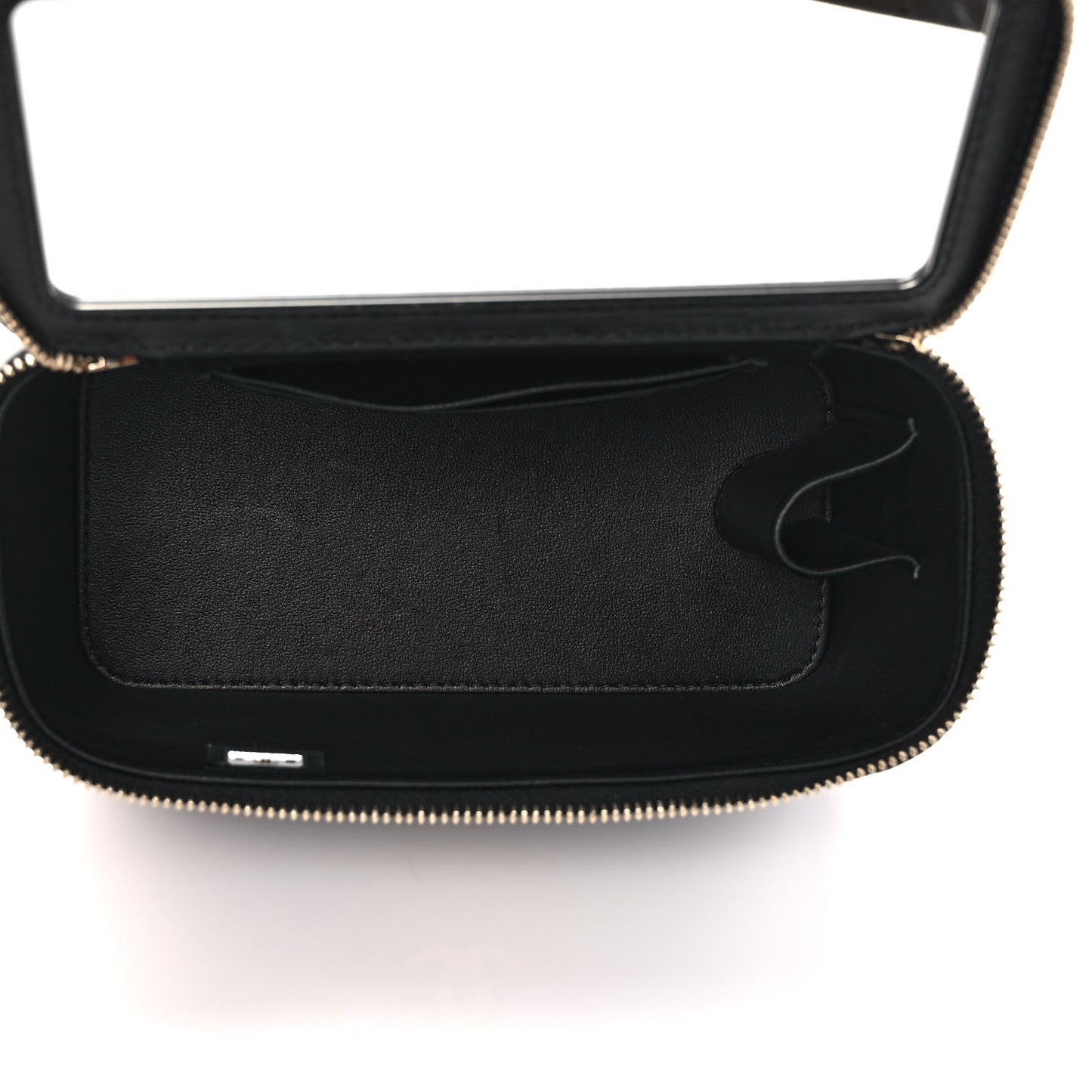Lambskin Quilted Pick Me Up Vanity Case Black
