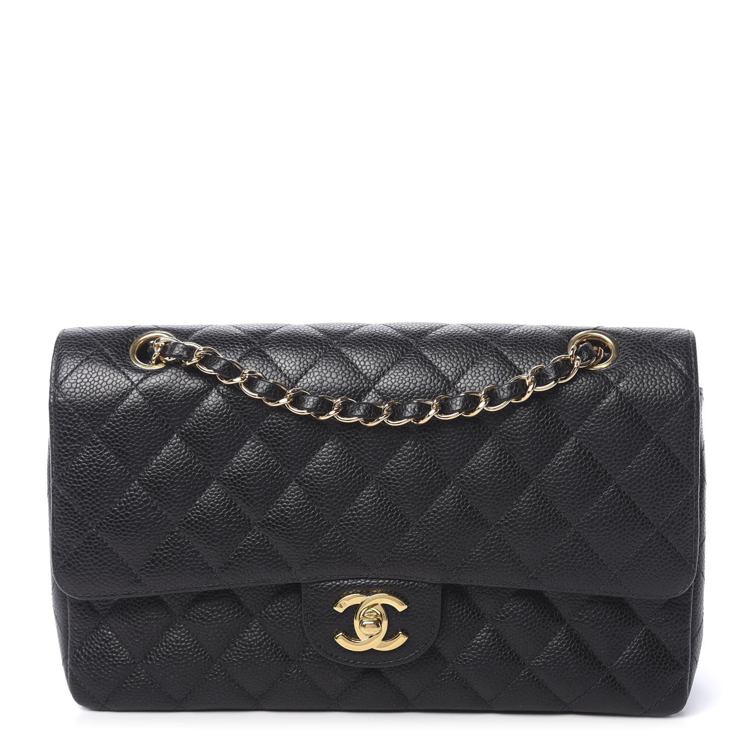 Chanel Caviar Quilted Medium Double Flap Black 1 of 15