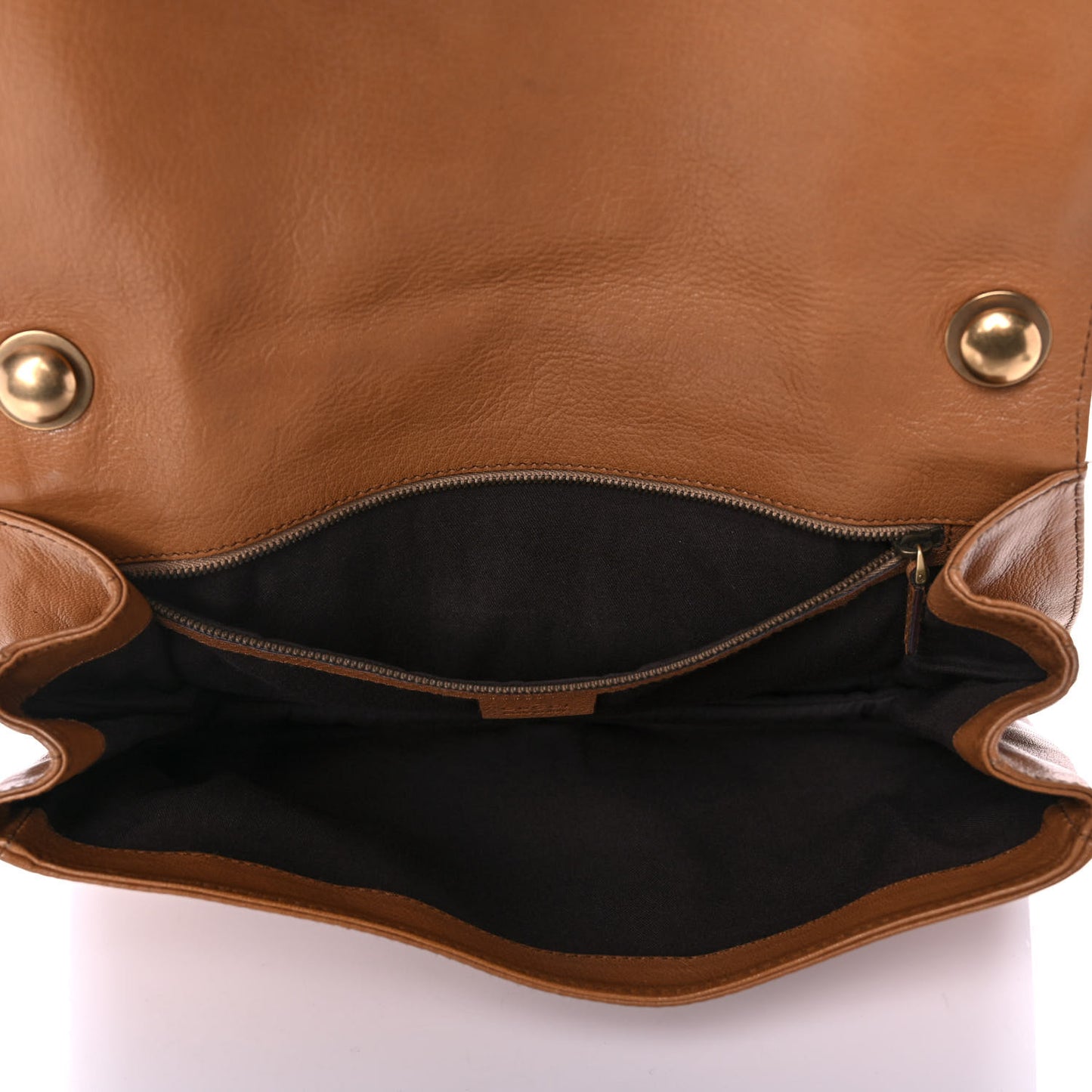 Calfskin Blondie Medium Shoulder Flap Bag Brown