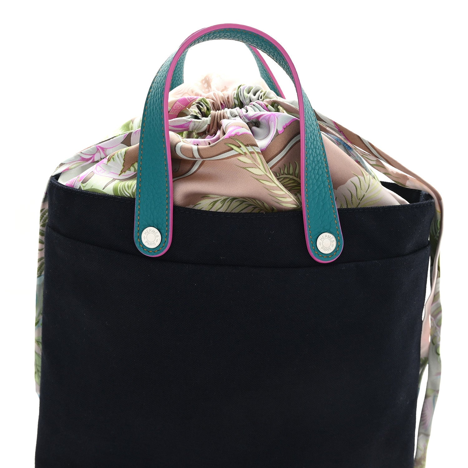 Hermes Canvas Taurillon Silk Petit H Tote Multicolor 8 of 10