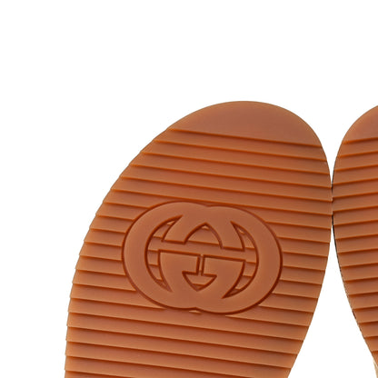 Gucci Canvas GG Monogram Angelina Platform Slide Sandals 38.5 Beige Ruggine 7 of 9