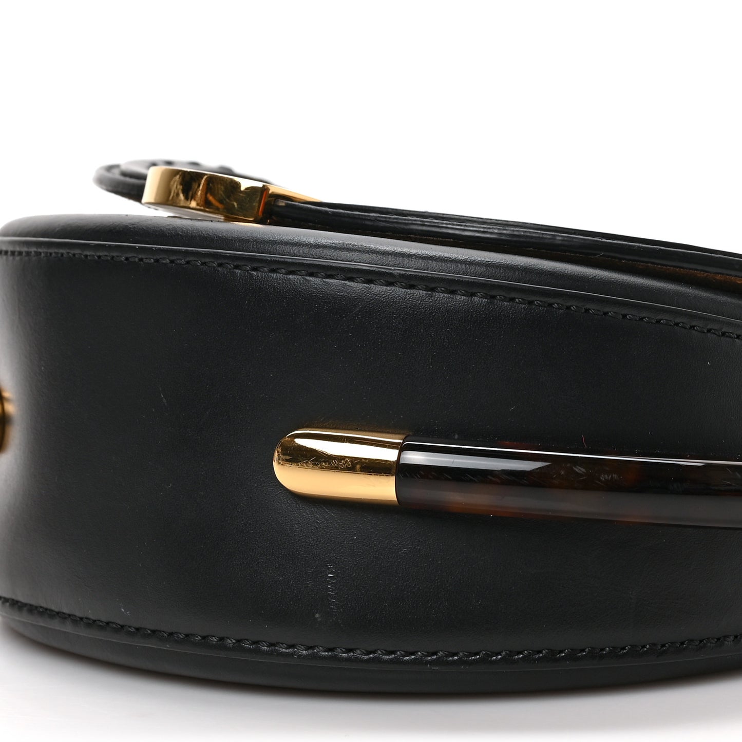 Vitello King Plexiglass Moonlight Shoulder Bag Black