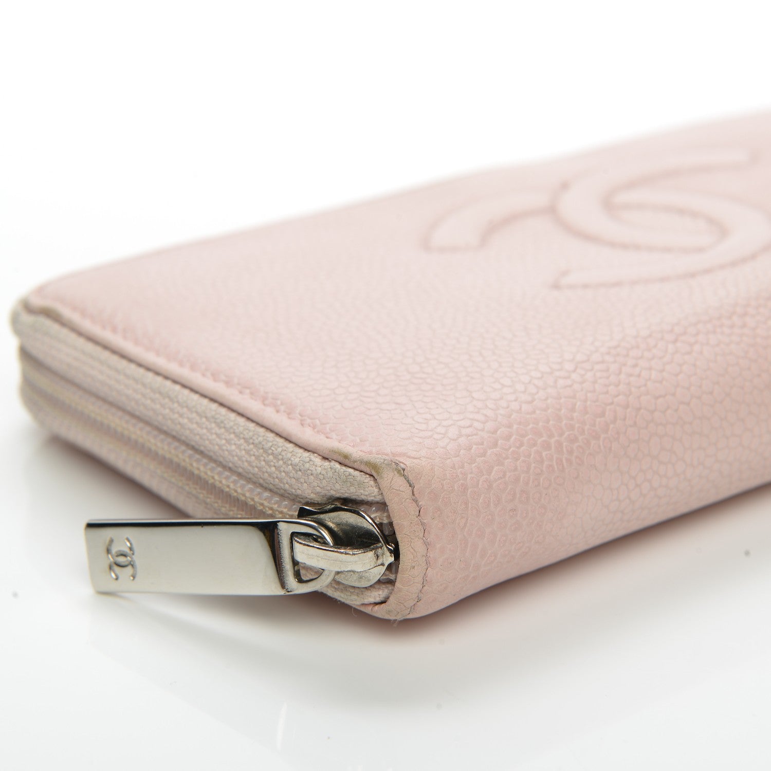 Chanel Caviar Large Timeless CC Zip Around Wallet Light Pink 11 of 13