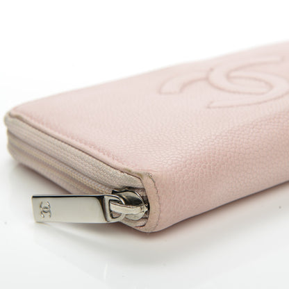 Chanel Caviar Large Timeless CC Zip Around Wallet Light Pink 11 of 13