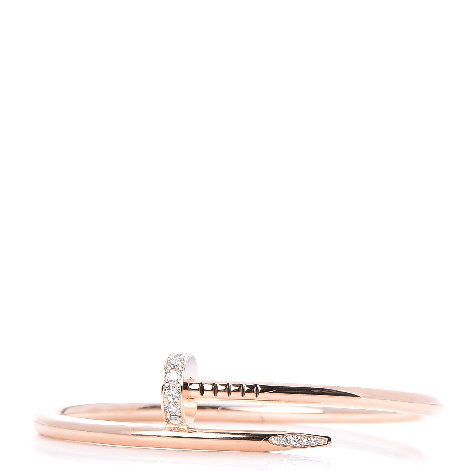 Cartier 18K Pink Gold Diamond Juste Un Clou Bracelet 16 1 of 6
