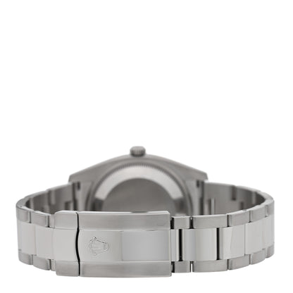 Rolex Stainless Steel 18K White Gold Diamond 34mm Oyster Perpetual Date Watch Silver 115234 3 of 5