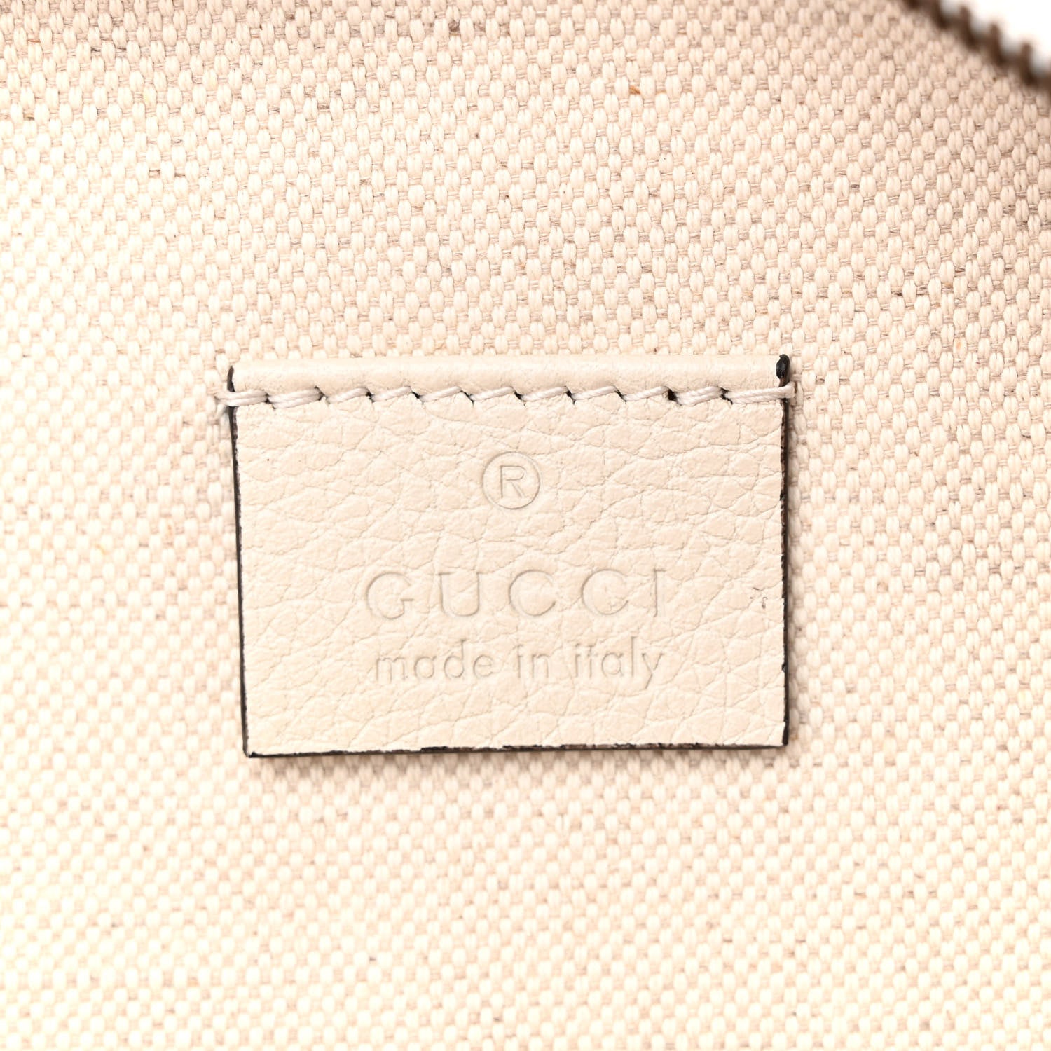 Gucci Grained Calfskin Logo Belt Bag White 6 of 10