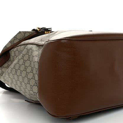 Gucci GG Supreme Monogram Azalea Calfskin Medium Retro Interlocking G Buckle Backpack Beige Ebony Brown Sugar 9 of 15