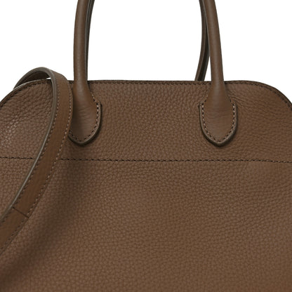 The Row Grained Calfskin Soft Margaux 10 Bag Dark Taupe 7 of 9