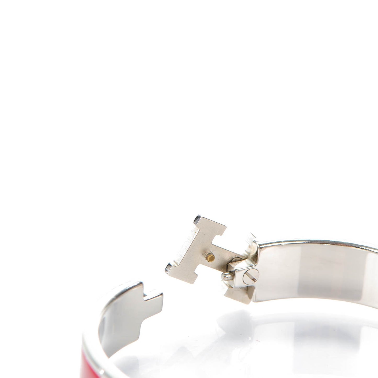 Enamel Narrow Clic Clac H Bracelet PM Rouge