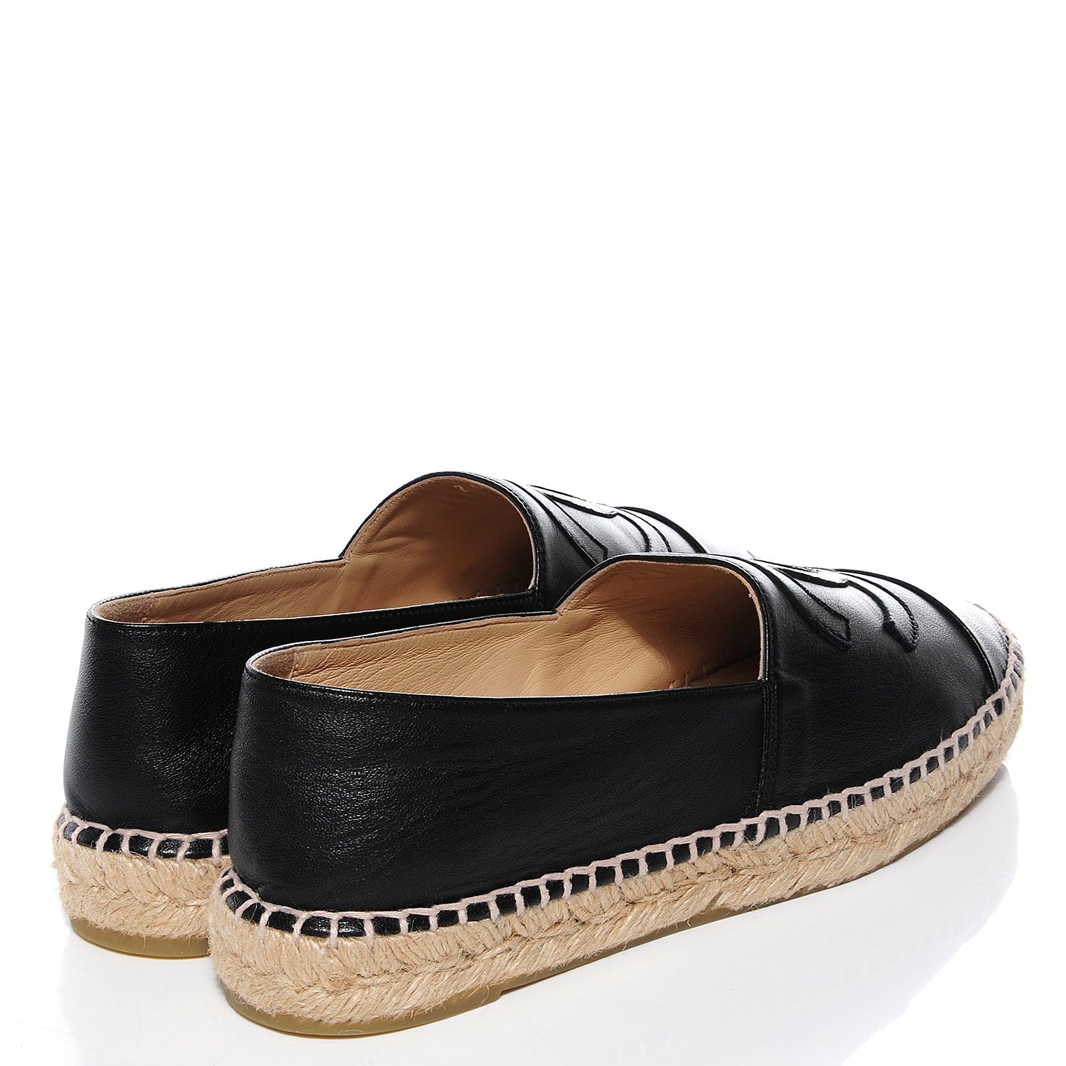Chanel Lambskin CC Espadrilles 39 Black 4 of 9