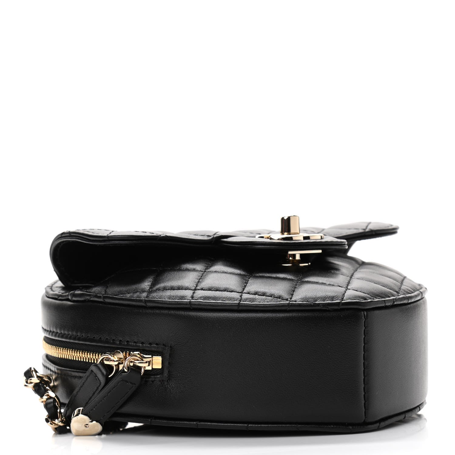 Chanel Lambskin Quilted CC In Love Heart Bag Black 4 of 11