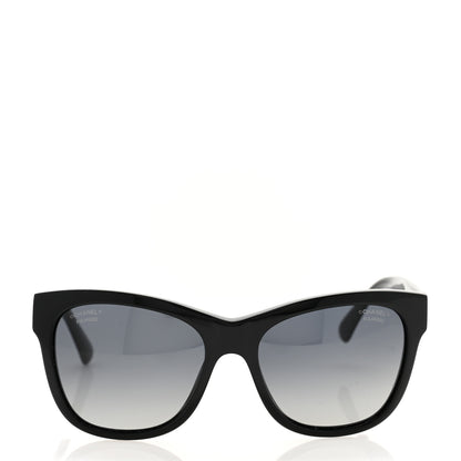 Chanel Acetate Polarized Square CC Sunglasses 5380 Black 2 of 8