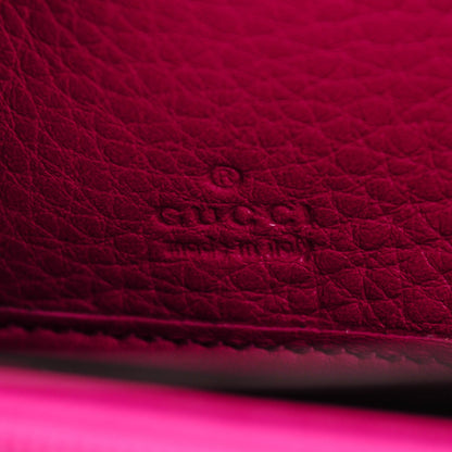 Gucci Pebbled Calfskin Soho Zip Around Wallet Bright Bougainvillea 6 of 7