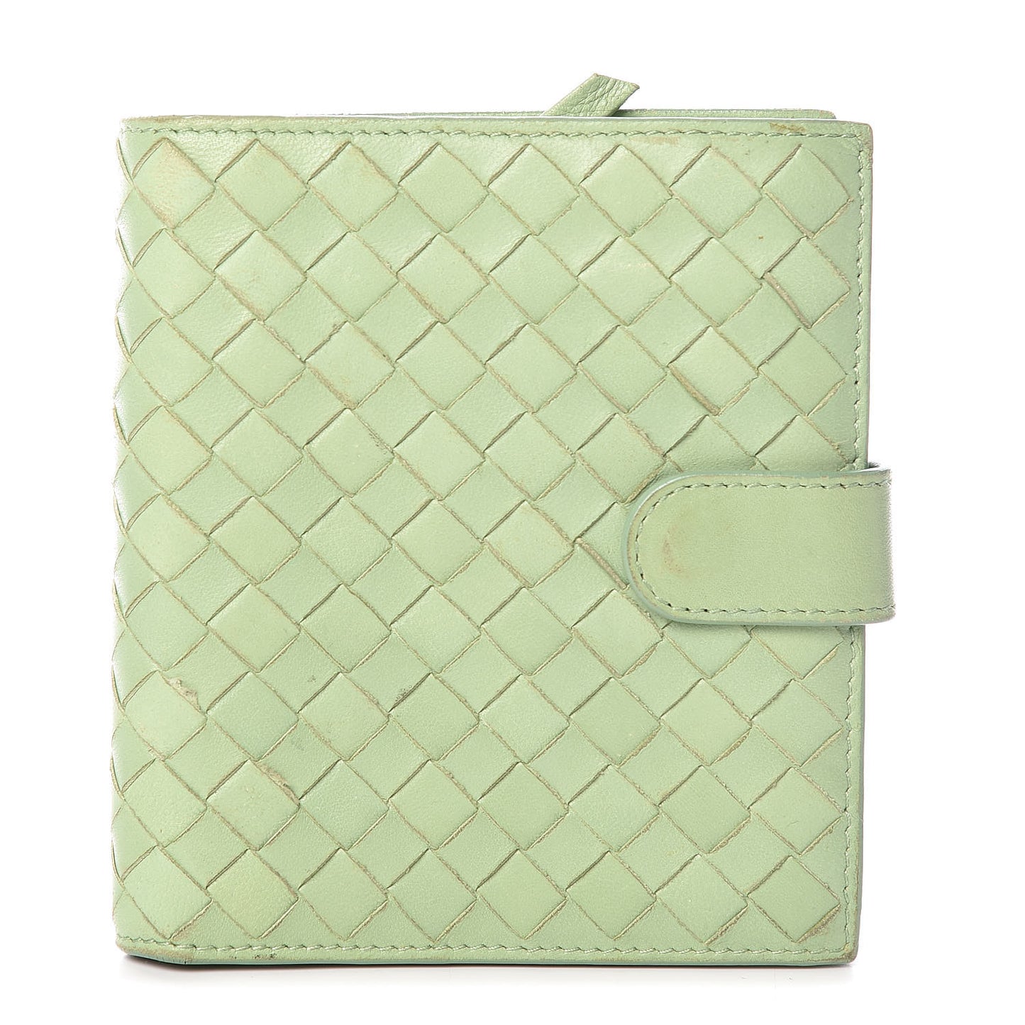 Nappa Intrecciato French Flap Wallet Green