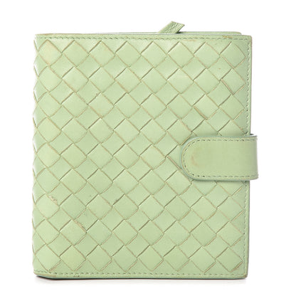 Bottega Veneta Nappa Intrecciato French Flap Wallet Green 1 of 15