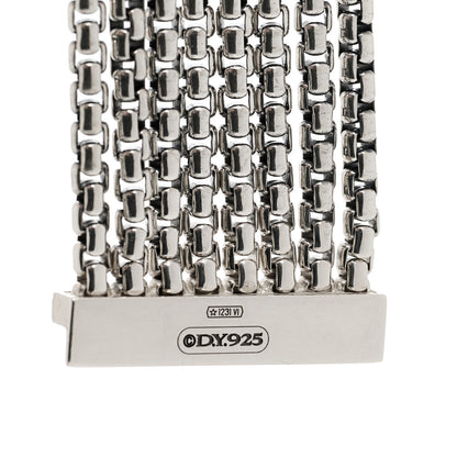 David Yurman Sterling Silver 8 Row Box Chain Bracelet 3 of 3