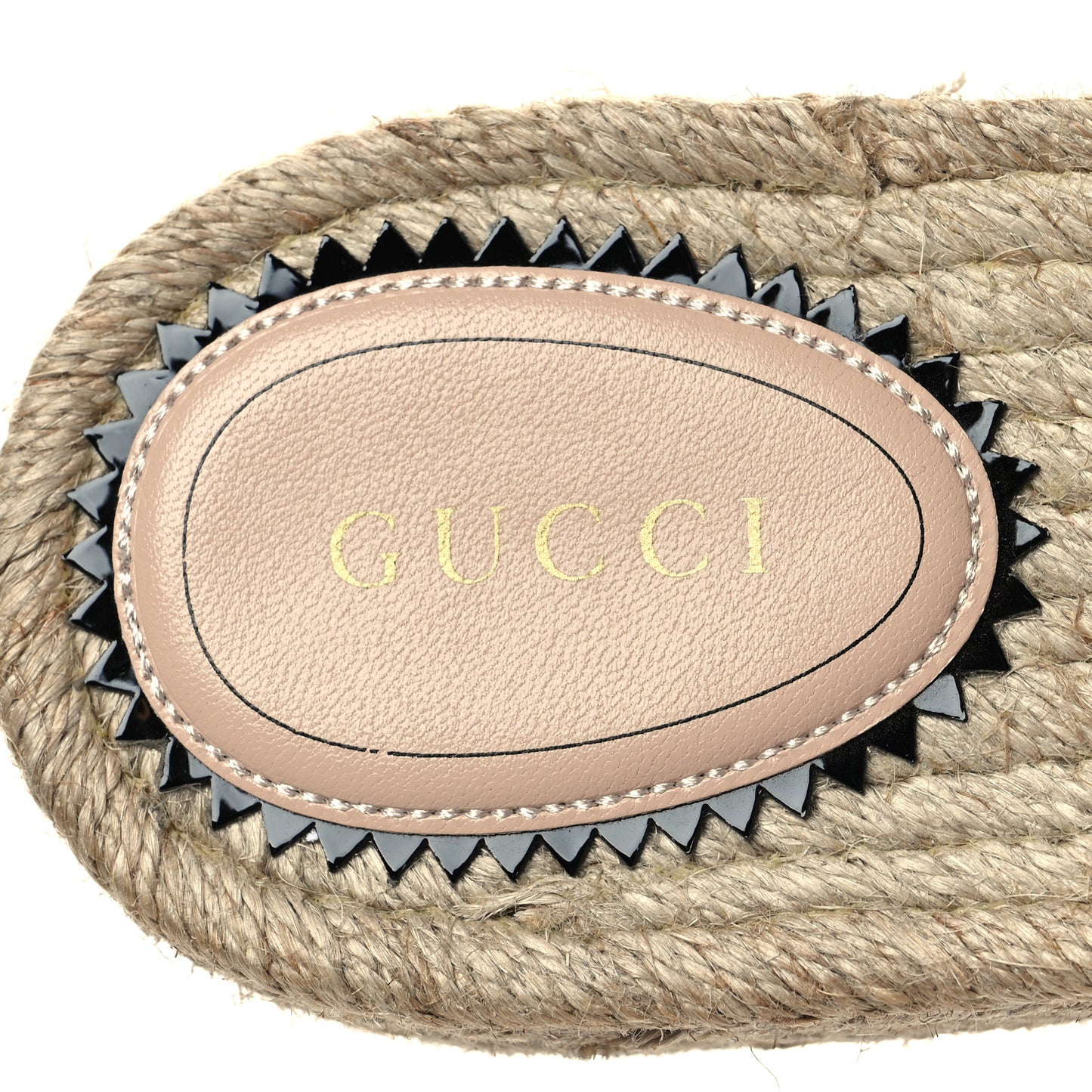 Canvas Interlocking G Damita Espadrille Sandals 39 Natural