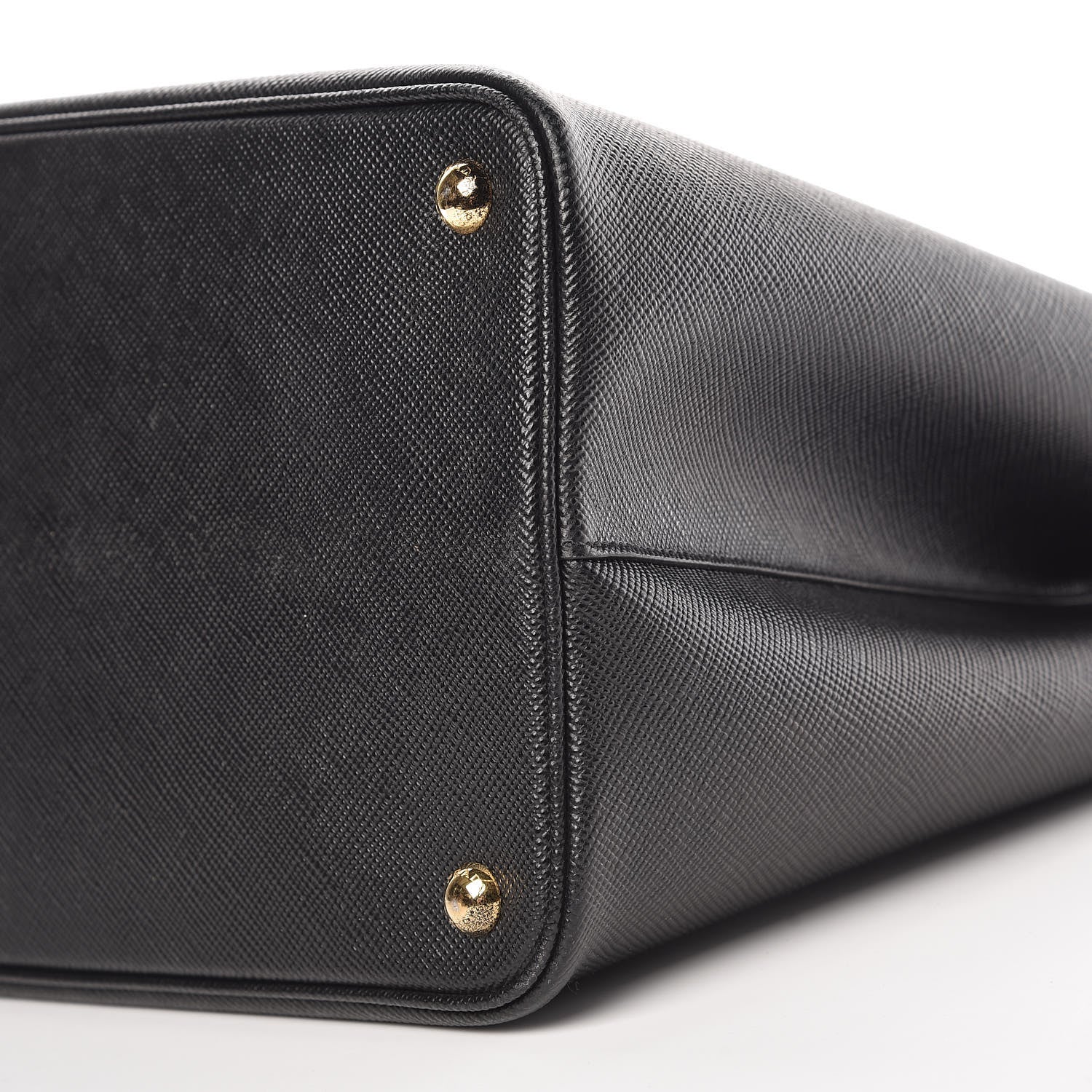 Prada Saffiano Cuir Large Double Bag Black Fuoco 11 of 20