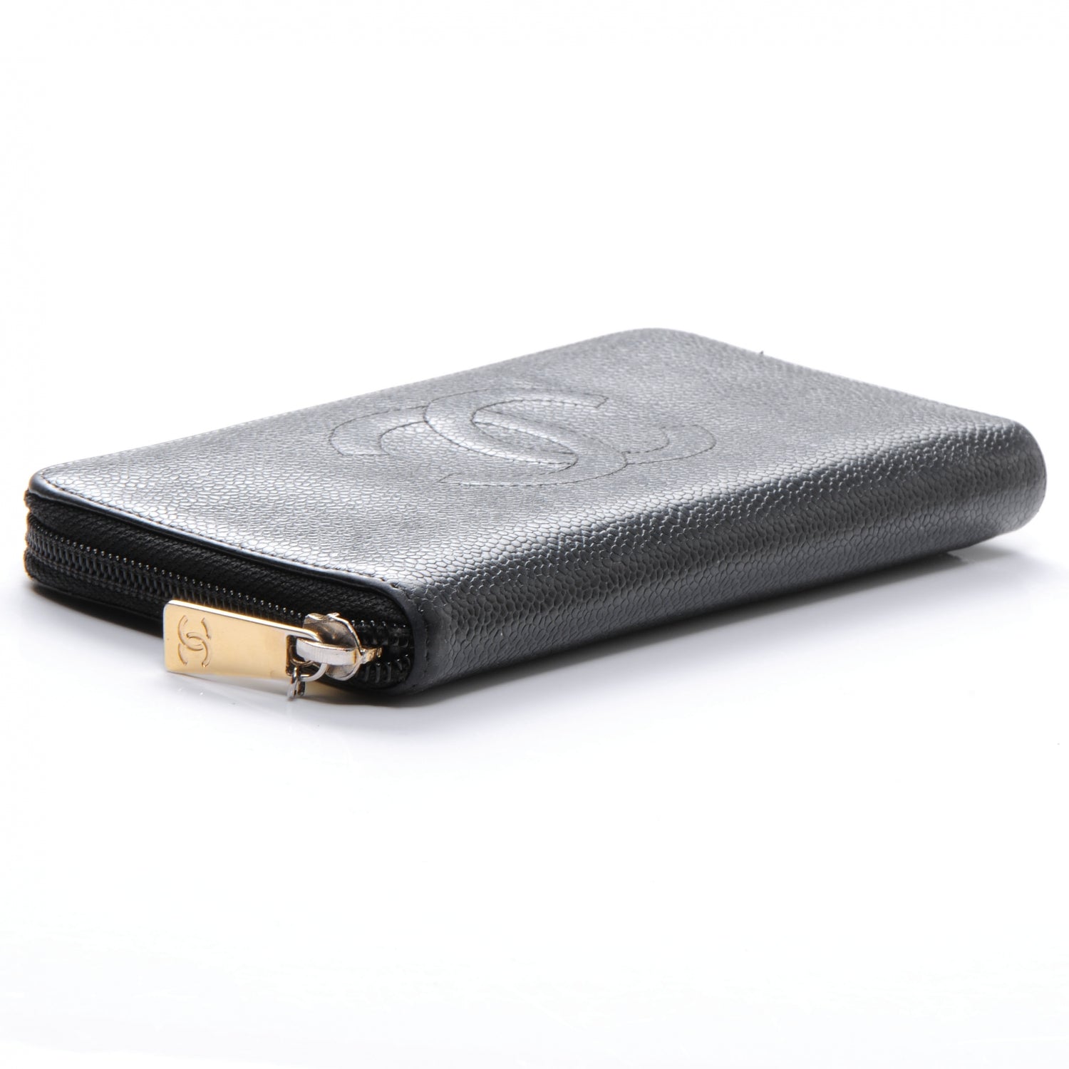 Chanel Caviar Zip Around Wallet Black 4 of 8