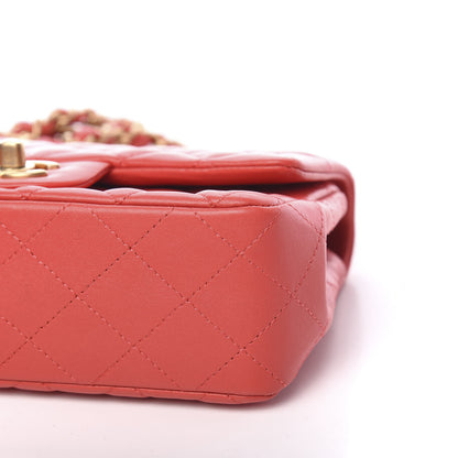 Chanel Lambskin Quilted Mini Rectangular Flap Red 9 of 9