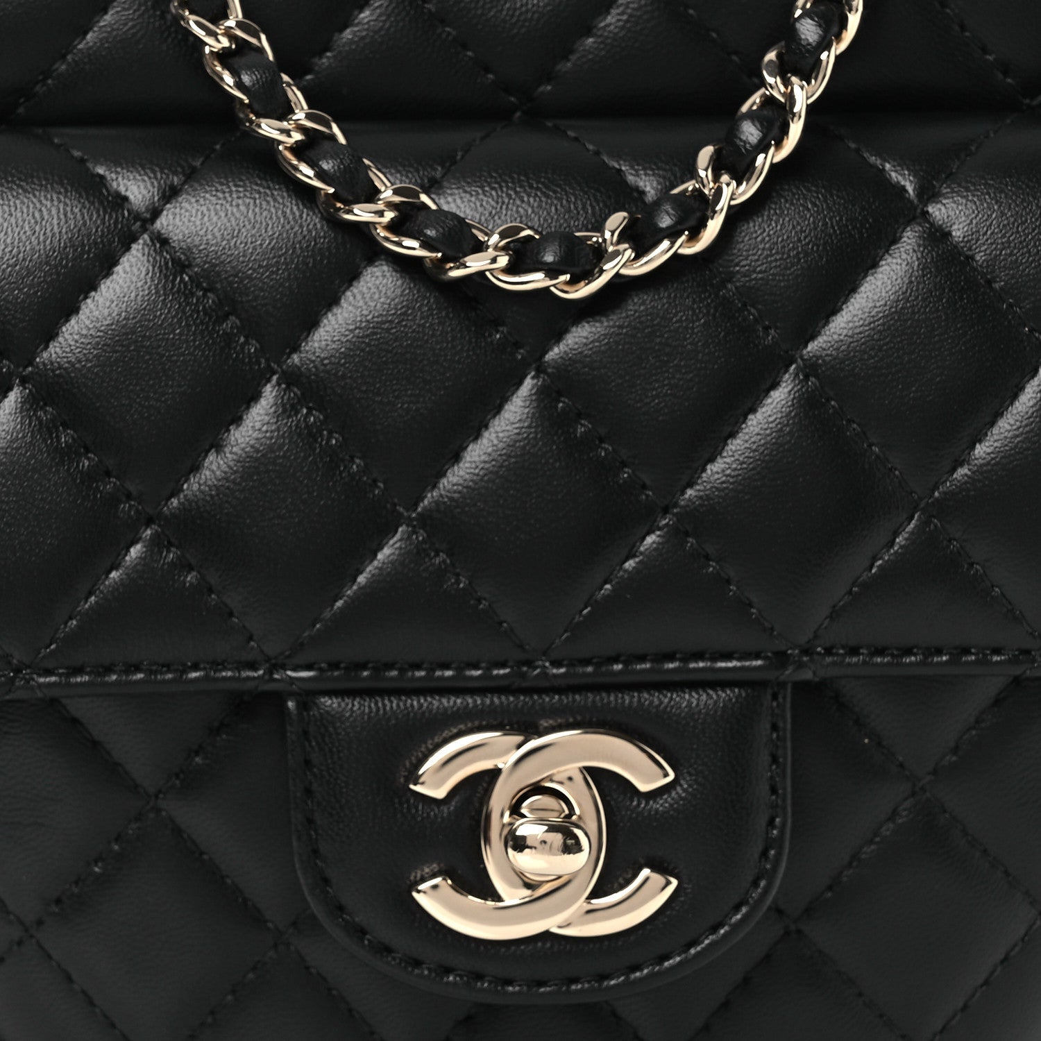 Chanel Lambskin Quilted CC In Love Heart Bag Black 8 of 10