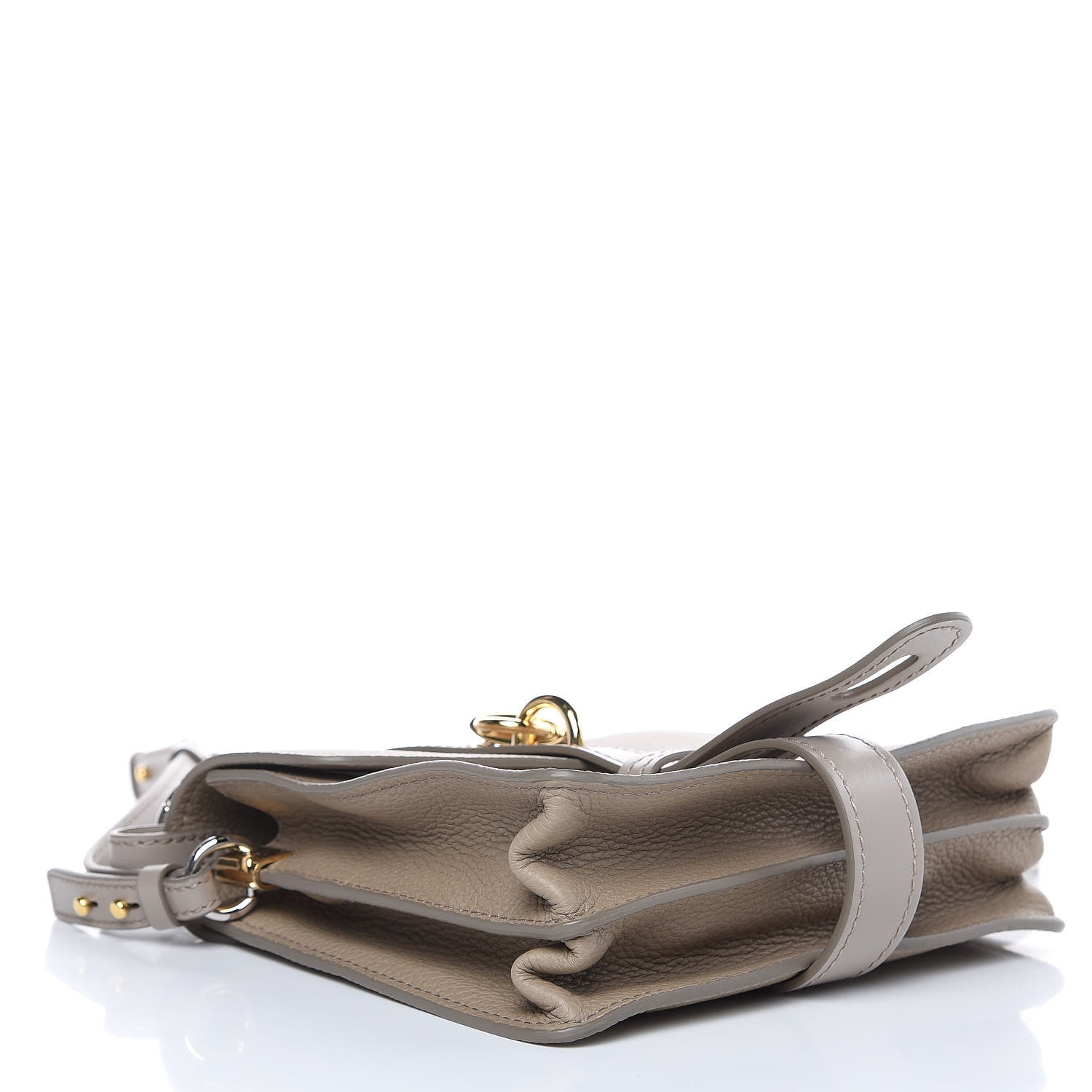 Chloe Shiny Grained Calfskin Small Aby Day Shoulder Bag Motty Grey 4 of 8