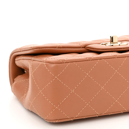 Chanel Lambskin Quilted Mini Rectangular Flap Brown 9 of 11