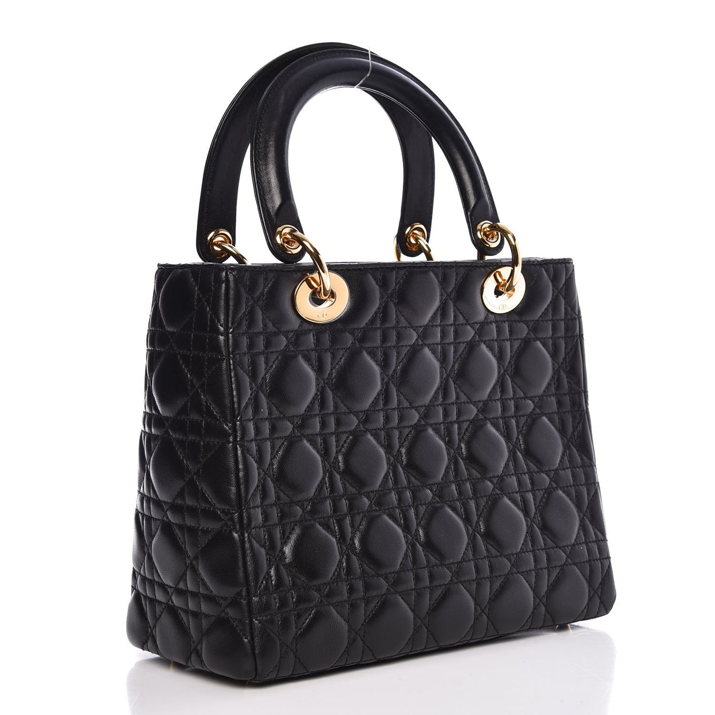 Lambskin Cannage Medium Lady Dior Black