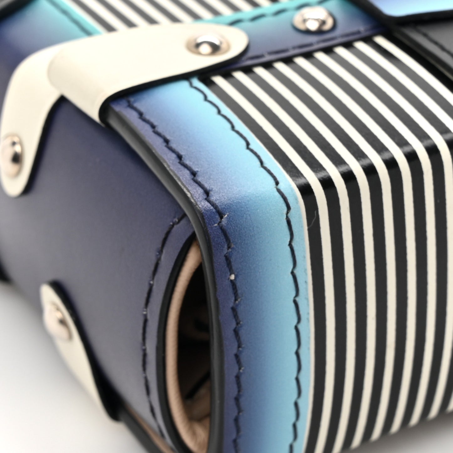 Calfskin Printed Essential Trunk Blue