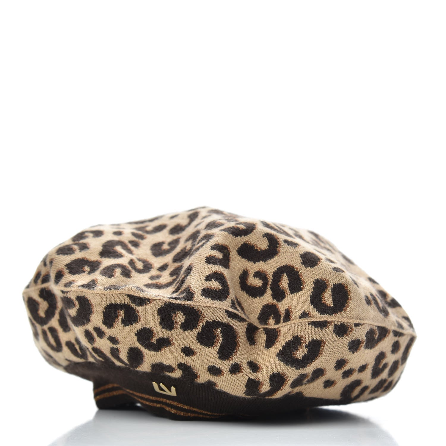 Louis Vuitton Cashmere Silk Leopard Beret 3 of 6