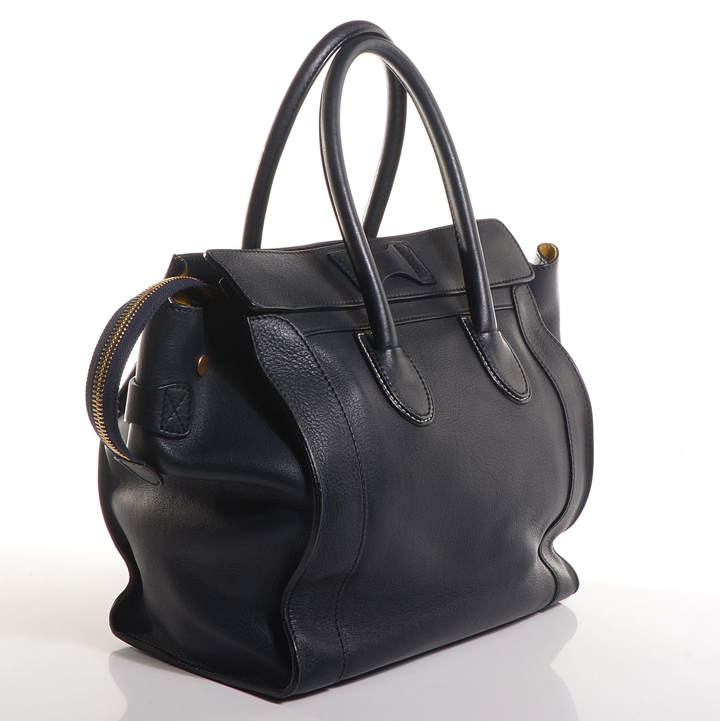 Smooth Calfskin Mini Envelope Luggage Black