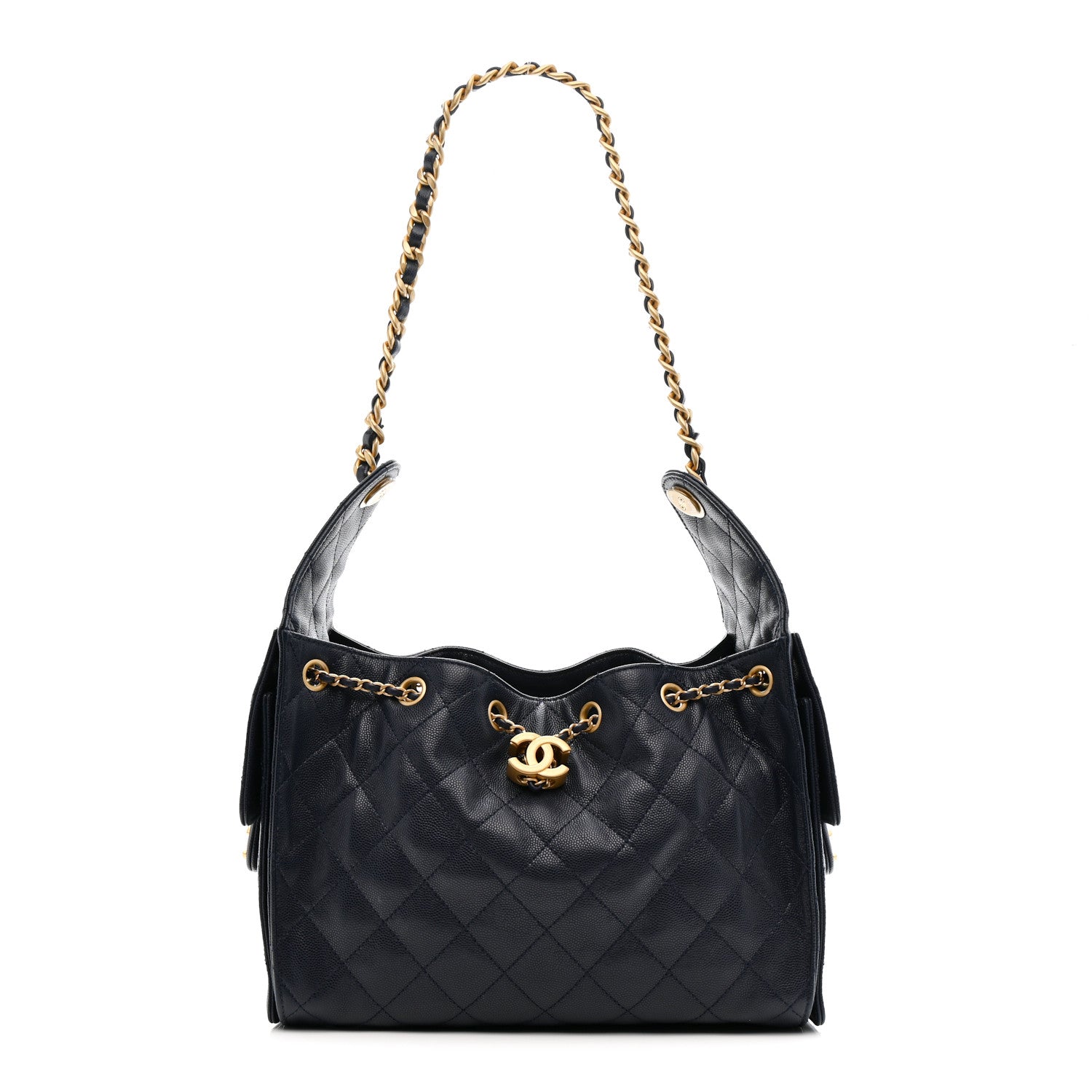 Chanel Caviar Quilted Small Chanel 25 Handbag Dark Navy 1 of 10
