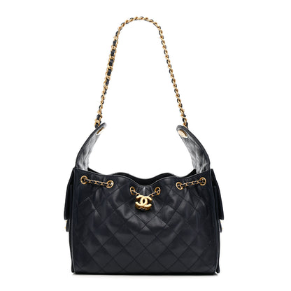 Chanel Caviar Quilted Small Chanel 25 Handbag Dark Navy 1 of 10