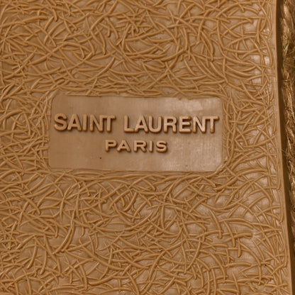 Saint Laurent Canvas Nappa Elba Light Logo Embroidered Espadrilles 37 Black 6 of 9