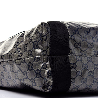 Gucci Crystal Monogram Medium Vertical Tote Black 9 of 11