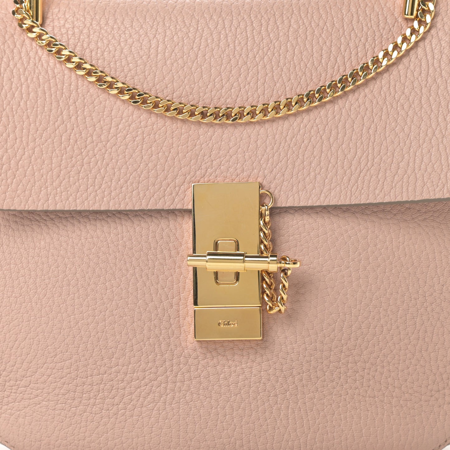 Grained Lambskin Drew Shoulder Bag Cement Pink