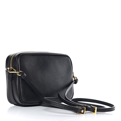 Prada Saffiano Lux Small Camera Crossbody Bag Black 3 of 9